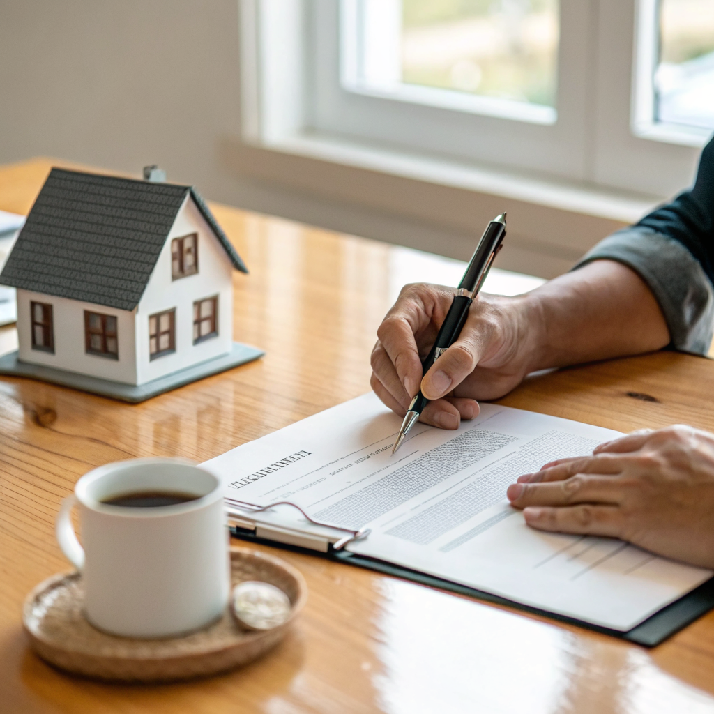 Signing closing documents with a pen